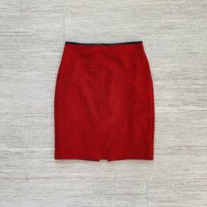 EXPRESS Black and Red Houndstooth Pencil Skirt